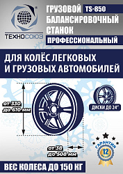TS-850 Балансировочный станок 380V